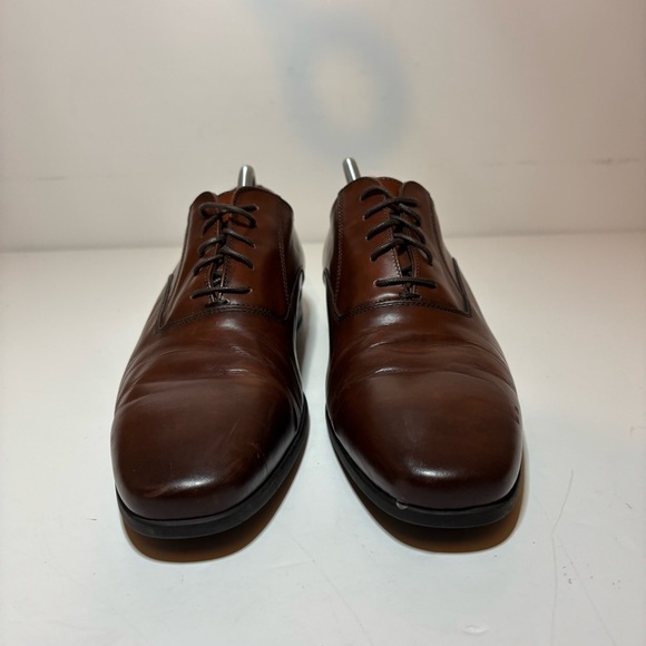 Bruno Magli Mens Milos Brown Calf Oxford Dress Shoe Size 11.5 M Made In Italy - Picture 6 of 11